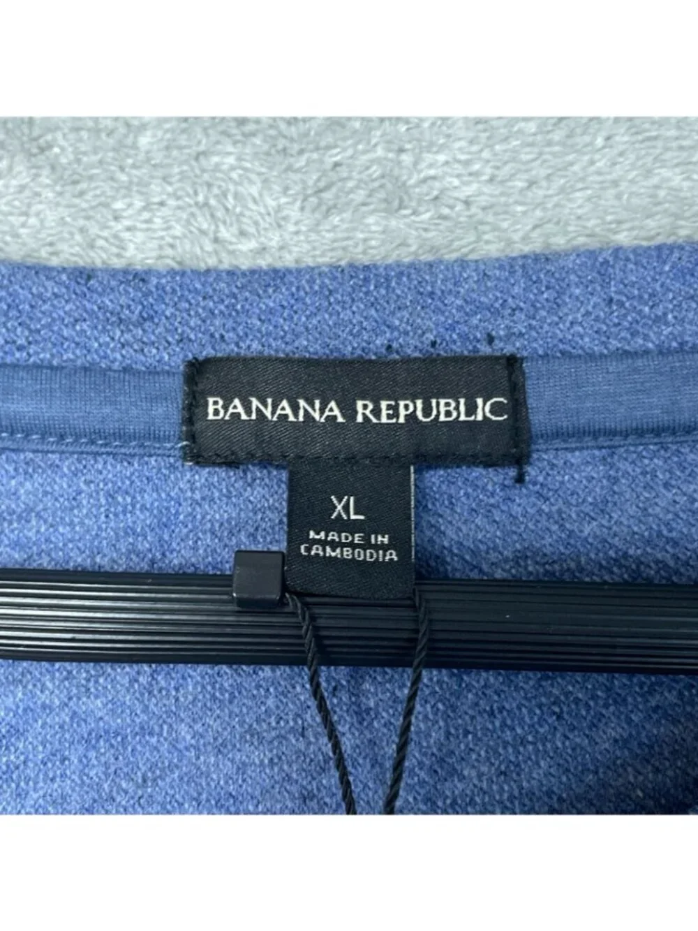 Banana Republic Men's XL Blue Crew Pullover Sweatshirt Cotton Blend F1058